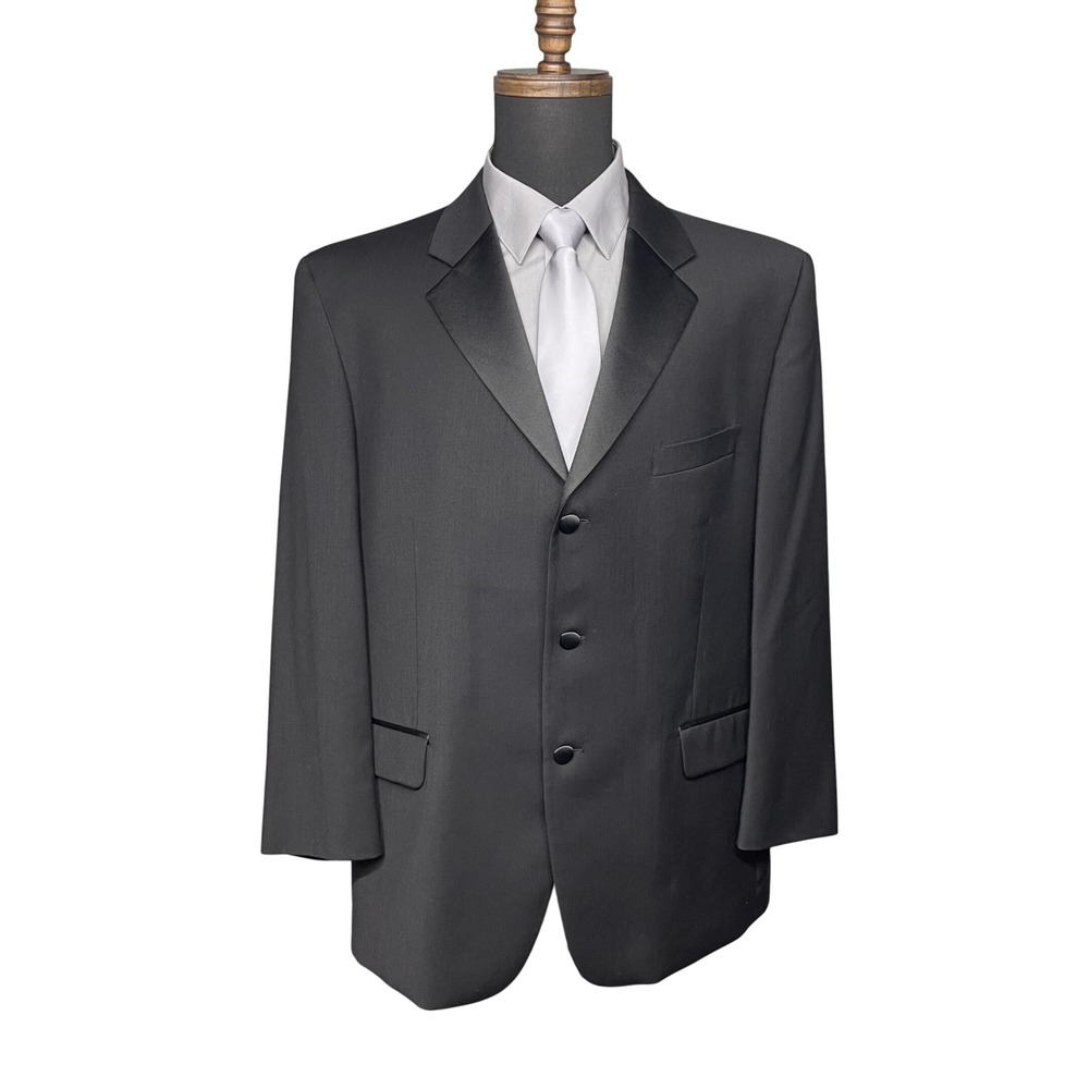 Jones New York Tuxedo Jacket Mens 44S Black 100% Wool Formal Wedding Classic
